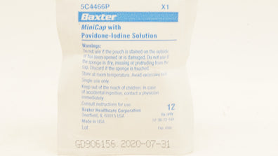 Baxter 5C4466P MiniCap with Povidone-Iodine Solution (x)